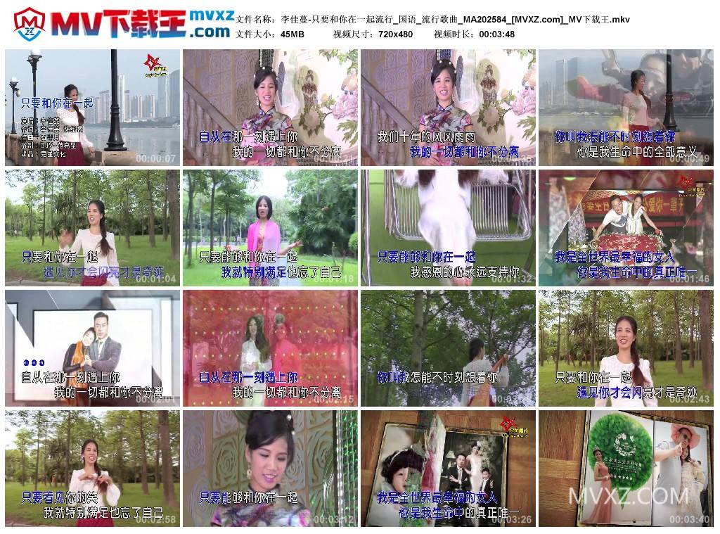李佳蔓-只要和你在一起流行_国语_流行歌曲_MA202584